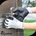 SRSAFETY breathable foam nitrile coated HPPE & glassfiber anti-cut working glove